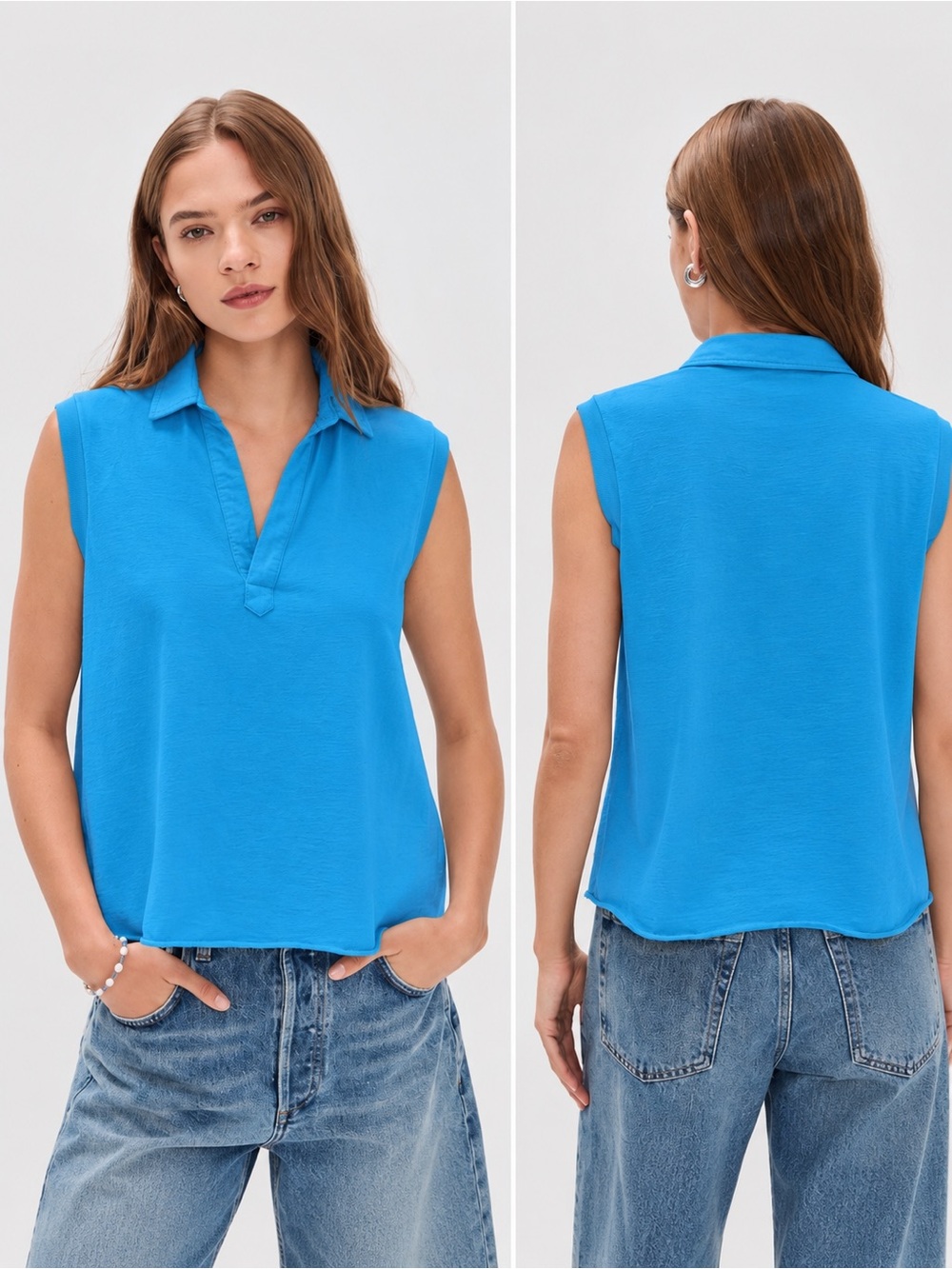 Frank & Eileen Popover Collar Tank size S